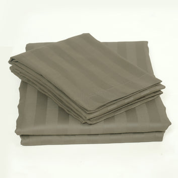 DHARI 300 tc stripe bedsheets set | Sage Green