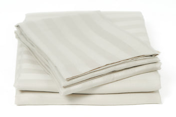 DHARI 300 tc stripe bedsheets set | IVORY