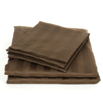 DHARI 300 tc stripe bedsheets set | Taupe