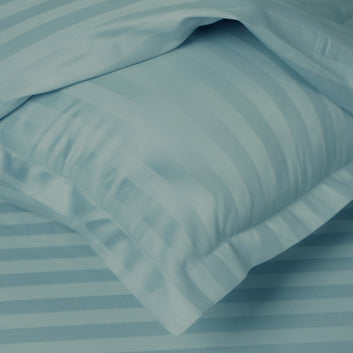 DHARI 300 tc stripe bedsheets set |Sea Blue